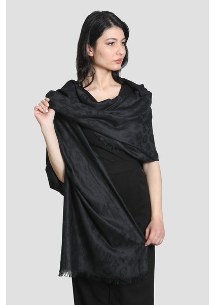 Siyah %100 Pamuk Şal