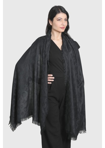 Siyah %100 Pamuk Şal