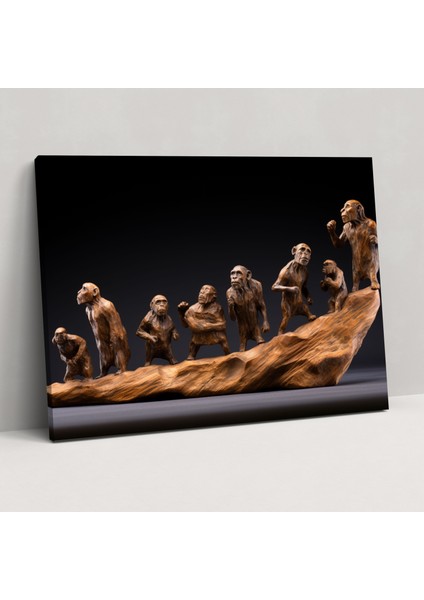 Sanatın Evrimi Kanvas Tablo - Mezolitik Kanvas El Oyması Figürler Paleolitik