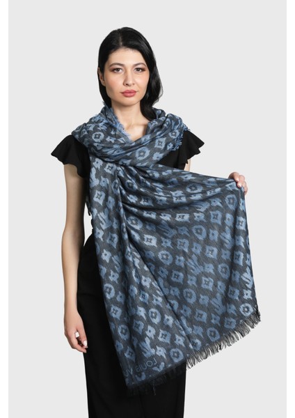Mavi Siyah %100 Pamuk Şal fiyatları