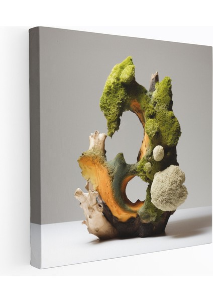 Doğal Yosun Heykel Kanvas Tablo - Duvar Dekorasyonu