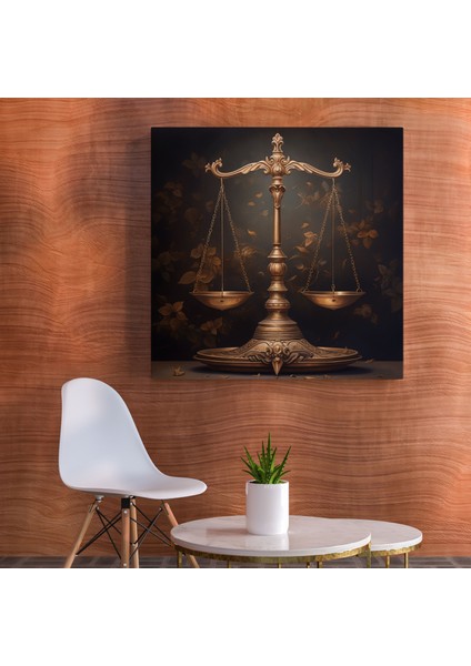 Antika Adalet Terazisi Kanvas Tablo - Hukuk Duvar Sanatı Duvar Dekorasyonu Antika modelleri
