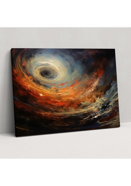 Büyüleyici Satürn Kanvas Tablo - Dünya Büyüleyici Atmosfer Dönen Darbeler Kanvas Duvar Sanatı