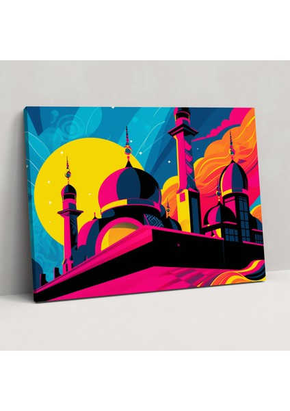 Pop Art Camii Duvar Sanatı - Kanvas Tablo Ev Dekorasyonu Duvar Dekorasyonu