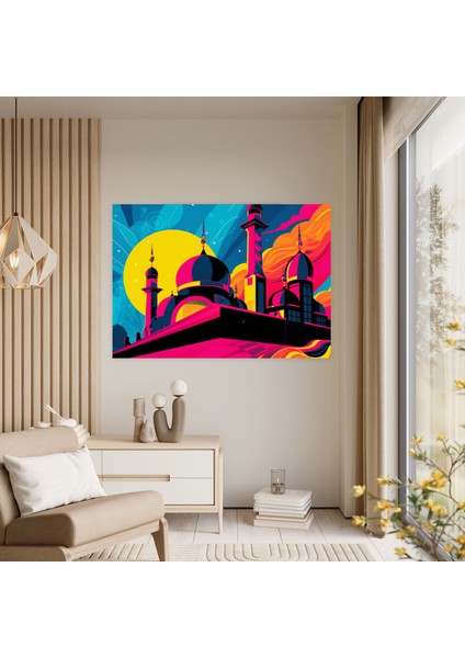 Pop Art Camii Duvar Sanatı - Kanvas Tablo Ev Dekorasyonu Duvar Dekorasyonu modelleri