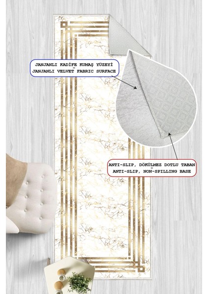 Dijital Baskılı Dekoratif Çerçeveli Kaymaz Taban Yıkanabilir Yolluk Halı fiyatları