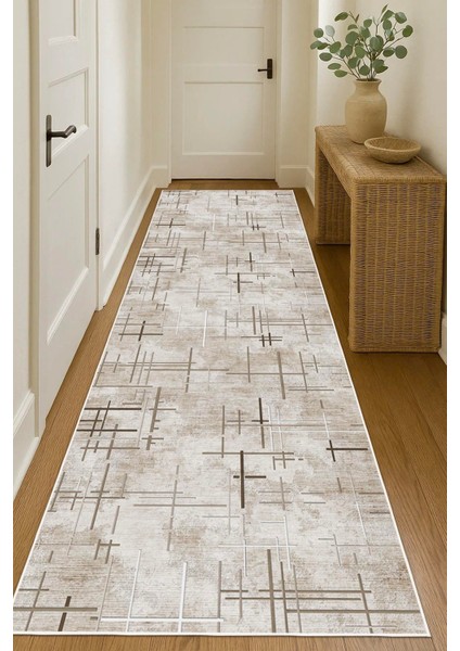 Dijital Baskılı Dekoratif Kaymaz Taban Yıkanabilir Yolluk Antre Hol Halısı Salon Halısı