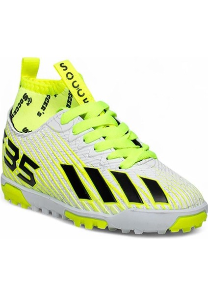 Bys Beyaz Sarı Erkek Çocuk Çoraplı Halısaha Ayakkabı fiyatları