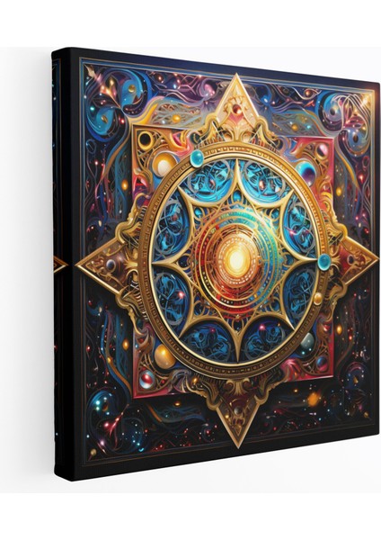 Aydınlatmalı Kuran Duvar Sanatı - Kutsal Kuran Detaylı Kanvas Tablo Etkileyici