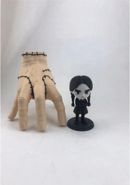 Wednesday El Hand Şey Sevenlere Özel Ikili 3D Baskı Aksiyon Figür modelleri