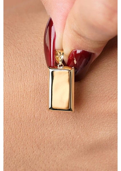 14 Ayar Altın Mini Külçe Kolye Ucu modelleri