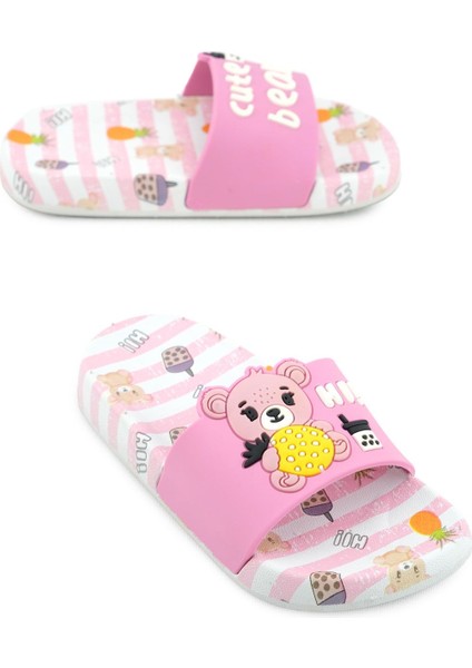 Yazlık Kız Çocuk Islak Zemine Uygun Günlük Havuz Plaj Terlik