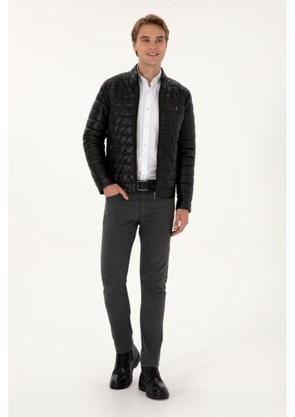 Erkek Siyah Deri Mont-Kaban 50317321-001 fırsatları