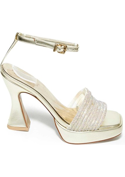 Taşlı Neolit Taban Kalın Topuklu Ayakkabı 331-887 Kadın Ayakkabı