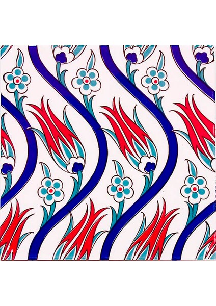 20x20 Cm Ac 20 Sarmaşık Lale Desenli Çini Seramik Pano fırsatları