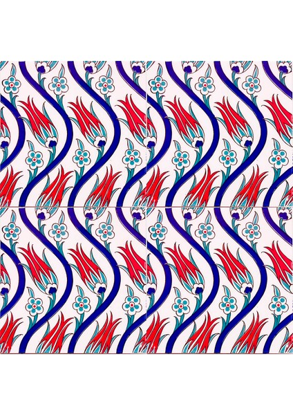 20x20 Cm Ac 20 Sarmaşık Lale Desenli Çini Seramik Pano indirimleri