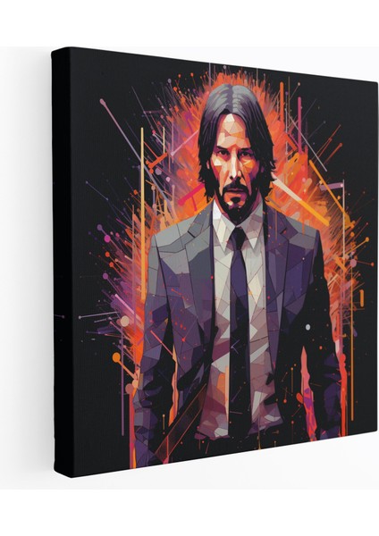 John Wick Duvar Sanatı - Ölümcül Kalem - Minimalist Tasarım Kanvas Tablo