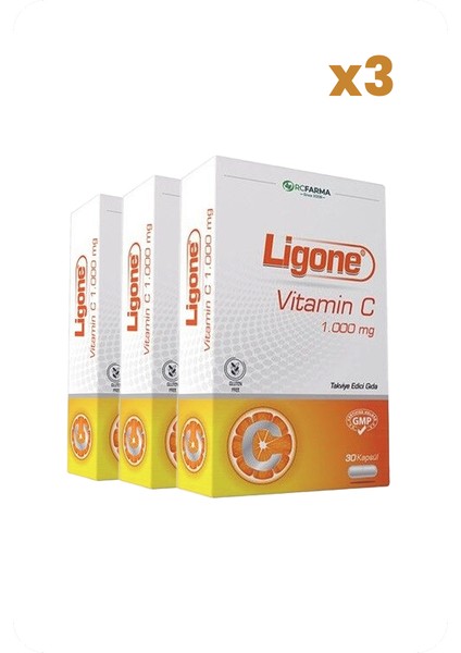 Vitamin C 1000 Mg 30 Kapsül X3 Adet