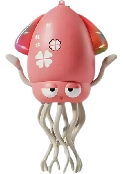 Sihirli LED Işıklı Müzikli Şarjlı Dans Eden Ahtapot Pembe