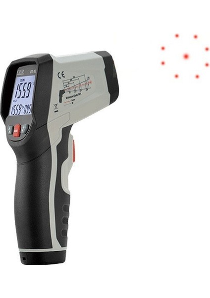 DT835 Dairesel Lazer Işıklı Termometre 800°C
