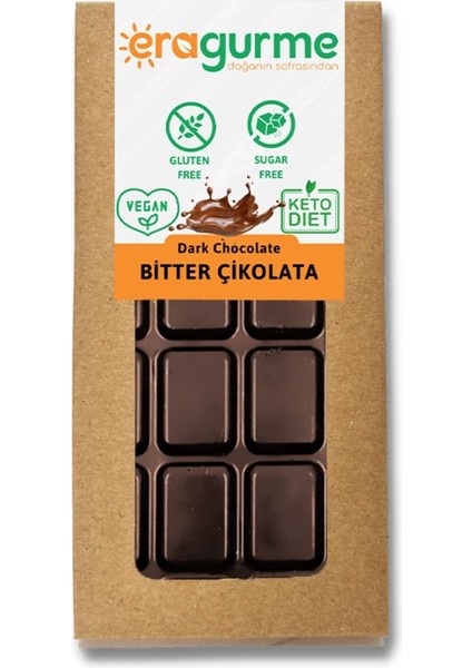 Bitter Çikolata - Ketojenik & Vegan & Şeker Ilavesiz