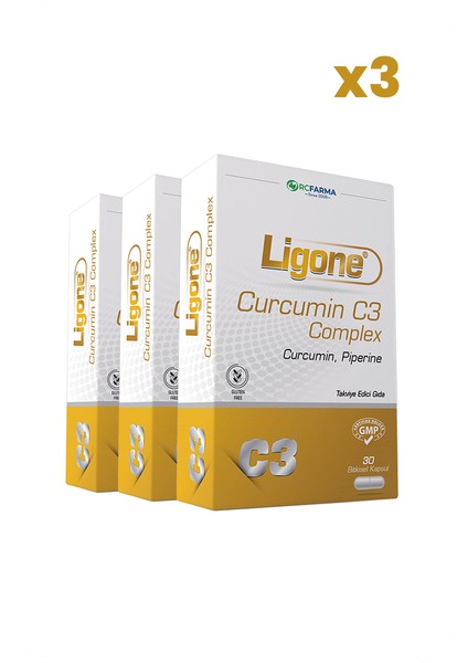 Curcumin C3 Complex 30 Bitkisel Kapsül X3 Adet