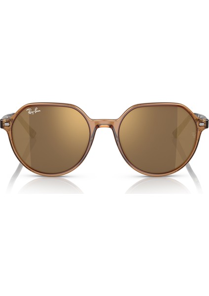 2195 6636/93 53 Thalıa Unisex Kahve Yuvarlak Çerçeve Güneş Gözlüğü