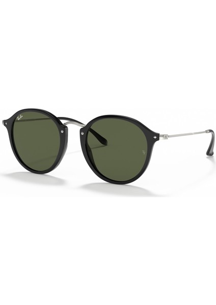 Rb 2447 901 49 Round Unisex Oval Siyah Kemik Güneş Gözlüğü