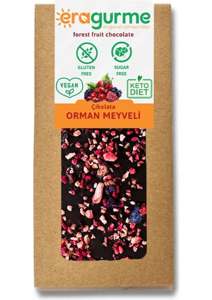 Orman Meyveli Çikolata - Ketojenik & Vegan & Şeker Ilavesiz