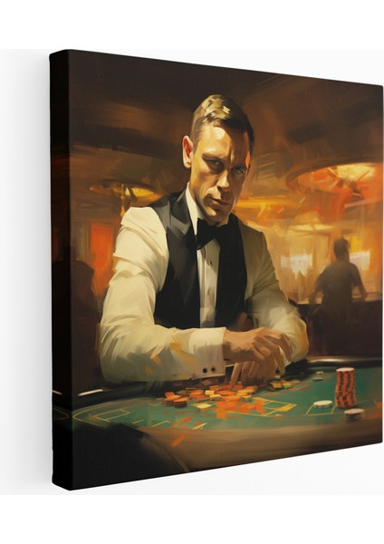 Izlenimci Casino Royale James Bond Kanvas Tablo