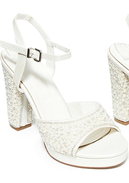 Taşlı Neolit Taban Kalın Topuklu Ayakkabı 331-390 Kadın Ayakkabı modelleri