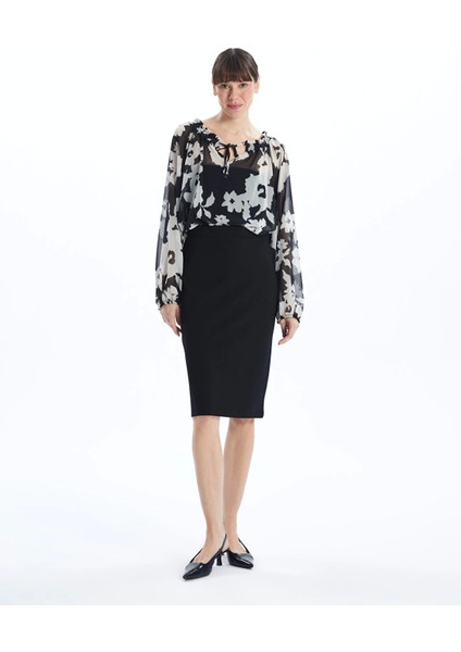 Lcwaıkıkı Classic Siyah Dar Fit Kadın Etek