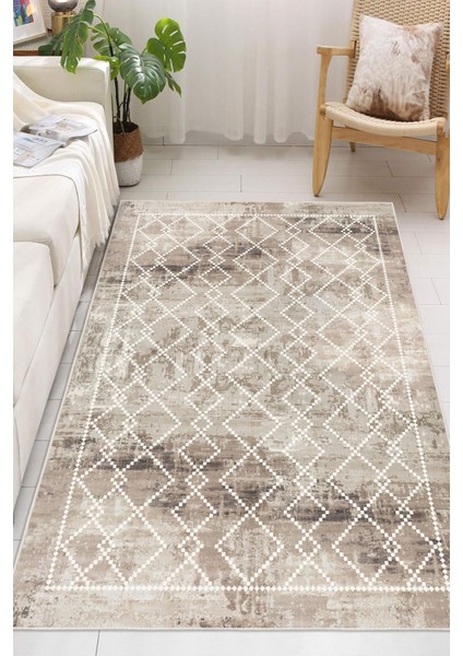 Kilim Desen Dekoratif Kaymaz Taban Yıkanabilir Dijital Baskılı Salon Halısı