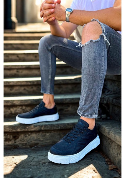 Erkek Sneaker Ayakkabı Siyah/beyaz MN105