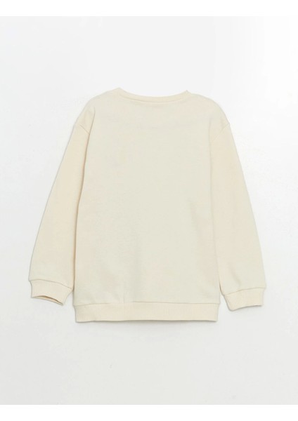 Lcw Kids Bej Bisiklet Yaka Baskılı Erkek Bebek Sweatshirt ve Eşofman Alt 2'li Takım modelleri