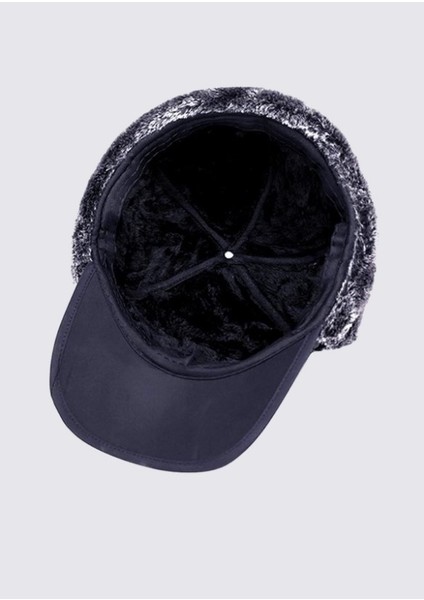 Kürklü Şapka Koruyucu Siperli Tozluk Maskeli Kayak Beresi