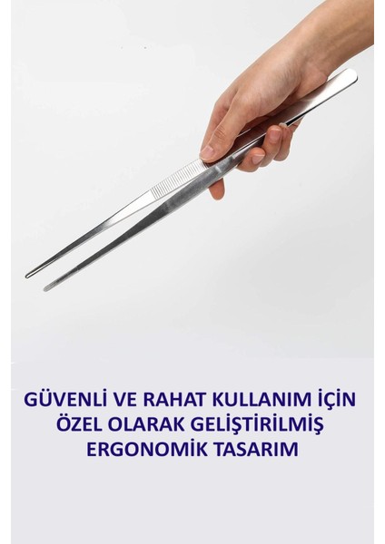 30 cm Yiyecek Servis Maşası, Kızartma ve Barbekü Için Şık ve Kullanışlı Alet