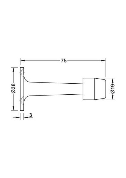 Kapı Stoperi Duvara Monte 75MM Mat Krom fiyatları