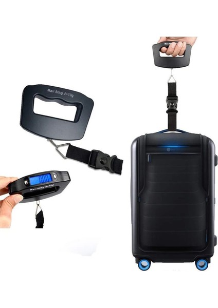 50 kg Işıklı El Kantarı Bavul Terazisi + 2 Pil, Çok Renkli, Hafif ve Pratik Kullanım indirimleri