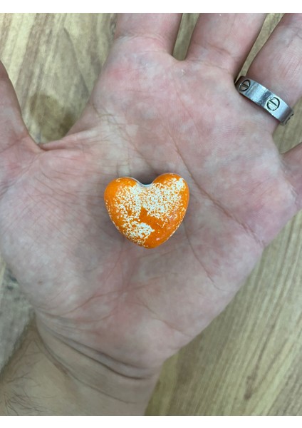 Turuncu Dalgalı 5'li Kalpli Magnet Seti – Fotoğraf ve Not Tutucu, Buzdolabı Süsü, Güçlü Mıknatıs indirimleri