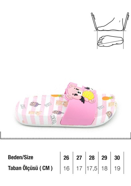 Yazlık Kız Çocuk Islak Zemine Uygun Günlük Havuz Plaj Terlik fiyatları
