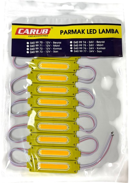 Parmak Lamba Cob LED Sarı Gün Işığı 24V 10'lu Br 040 99 77 fiyatları