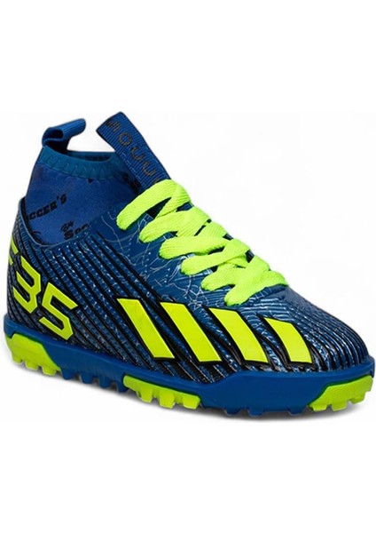 Bys Mavi Sarı Erkek Çocuk Çoraplı Halısaha Ayakkabı fiyatları