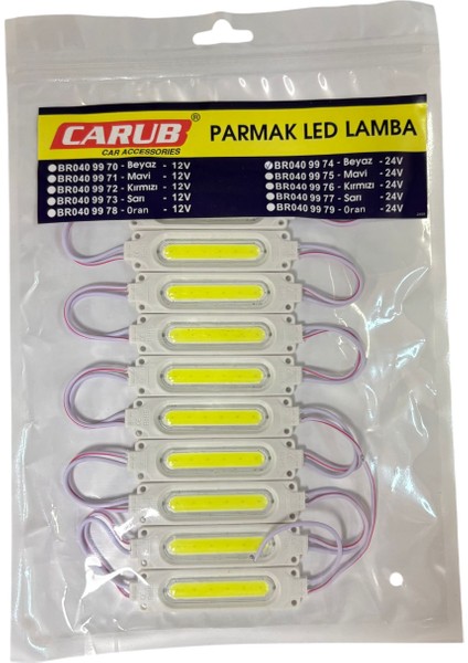Parmak Lamba Cob LED Beyaz 24V 10'lu Br 040 99 74 fiyatları