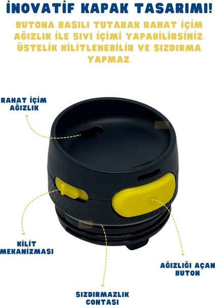 Resmi Lisanslı 550ML Rahat Içim Çift Katmanlı Paslanmaz Çelik Termos 6 Saat Sıcak Soğuk Premium Kutu modelleri