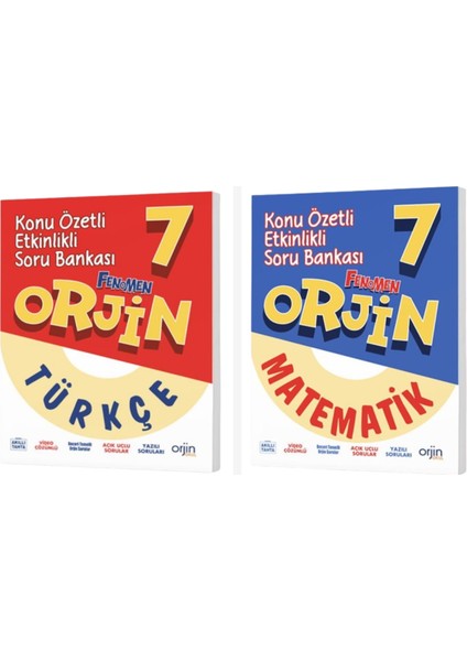 Orjin 7. Sınıf Türkçe & Matematik Soru Bankası