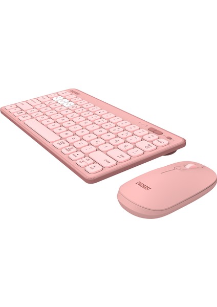 Lumı KM-BT903 Pembe 3in1 3 Bt + 2.4 1600DPI Ultra Ince Q 4 Cihaz Bağlantılı Scissors Kablosuz Klavye + Mouse Set fiyatları