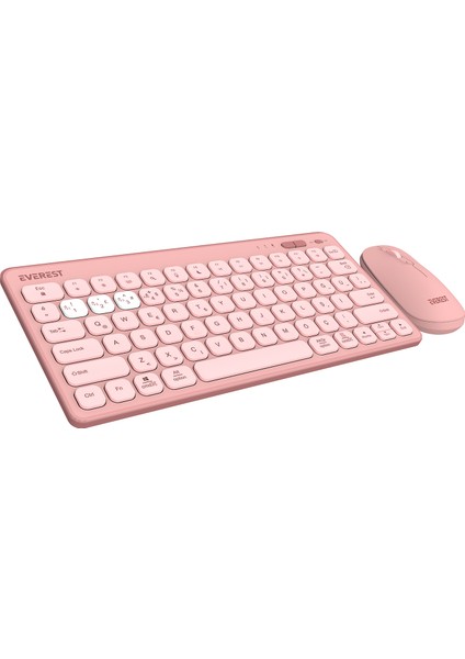 Lumı KM-BT903 Pembe 3in1 3 Bt + 2.4 1600DPI Ultra Ince Q 4 Cihaz Bağlantılı Scissors Kablosuz Klavye + Mouse Set modelleri
