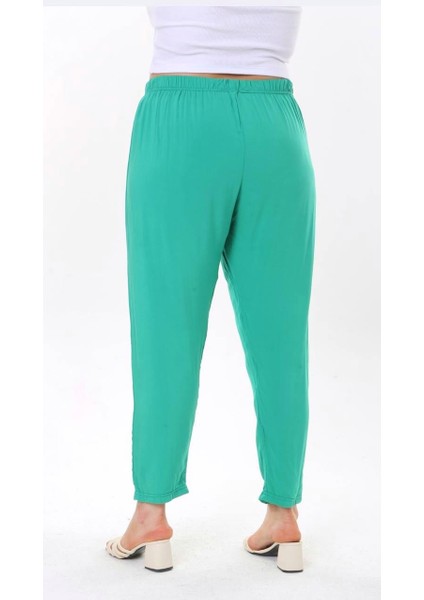 Kadın Büyük Beden Salaş Kesim Dokuma Pantolon modelleri