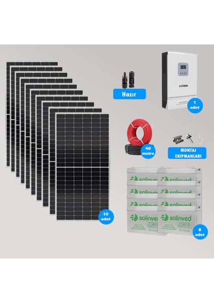 Cks Enerjı 6.2 Kw Hazır Solar Bağ Evi Paketi Kolay Kurulum - Maksimum Paket